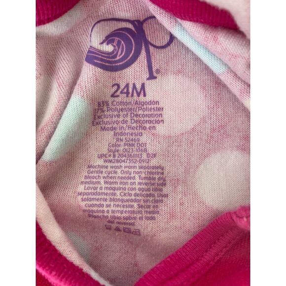 OP Ocean Pacific Pink Polka Dot Terrycloth Swim Cover - Size 24 Months - Picture 6 of 7